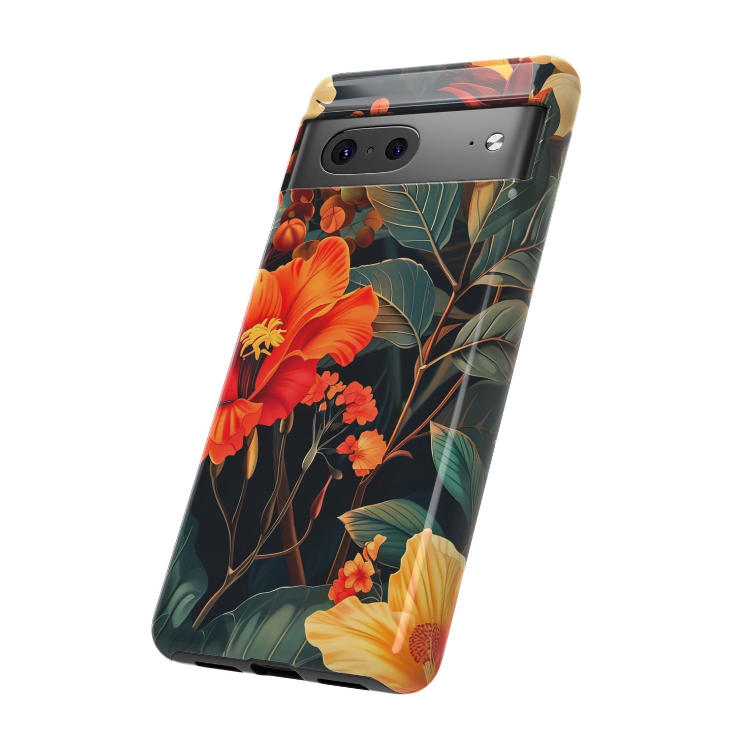 Tough Floral Phone Case | Tropical Vibe, Gift for Nature Lovers, Summer Beach Accessory, Floral Pattern, Trendy Phone Accessories
