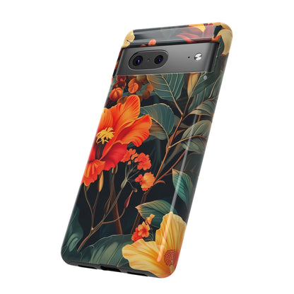 Tough Floral Phone Case | Tropical Vibe, Gift for Nature Lovers, Summer Beach Accessory, Floral Pattern, Trendy Phone Accessories
