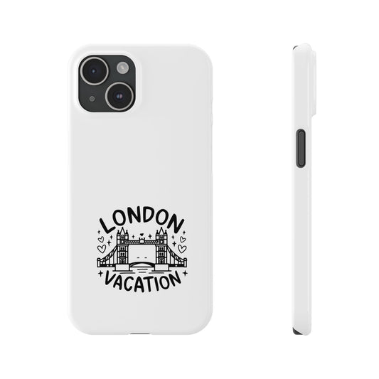 London Vacation Slim Phone Case, Travel Gifts, City Lovers Accessories, Adventure Phone Cover, London Theme Case, Souvenir Mobile Case