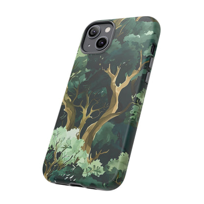 Forest Green Phone Case, Nature-Inspired Tough Cases, Eco-Friendly Gift, Outdoor Lover Accessory, Unique Phone Cover