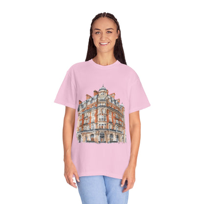 Unisex Garment-Dyed T-shirt - Vintage British Historic Building
