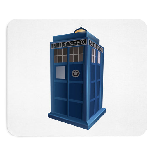 TARDIS Mouse Pad - Geeky Desk Accessory, Whimsical Home Office Gift, Doctor Who Merchandise, Unique Gamer Decor, Science Fiction Fan Gift