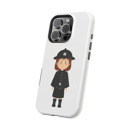Cute Police Officer Magnetic Tough Case for iPhone, Gift for Police Lovers, Kid's Phone Case, Durable Protector, Fun Design
