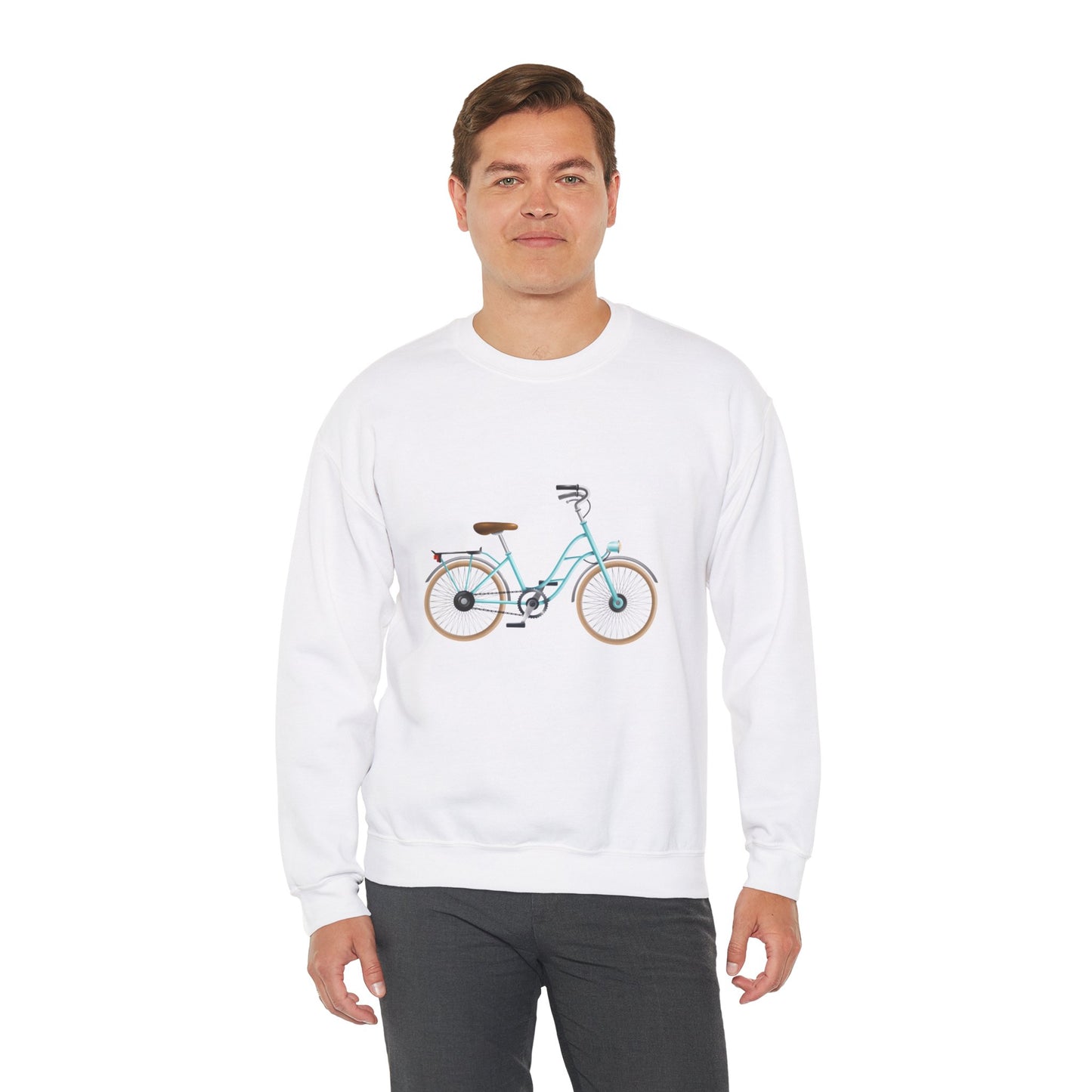 Unisex Heavy Blend™ Crewneck Sweatshirt Adorable - London's Style Classic Bicycle