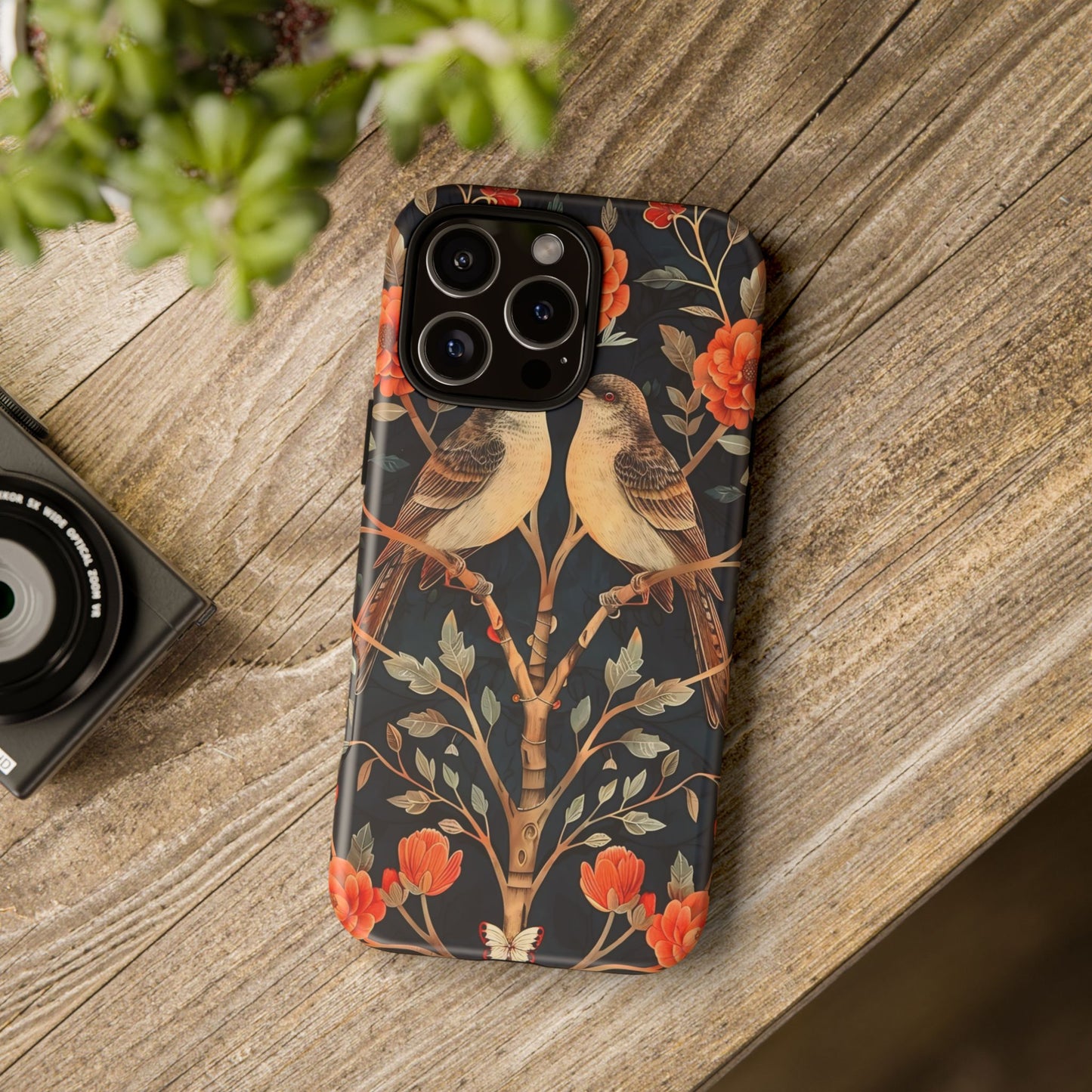 Birds & Blooms Phone Case | Floral Tough Phone Cover, Gift for Nature Lovers, Stylish and Durable, Unique Phone Accessory, Protective Case