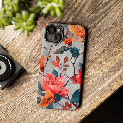 Floral Phone Case, Tough Cases, Flower Power, Gift for Her, Decorative Phone Cover, Trendy Accessories, Everyday Style