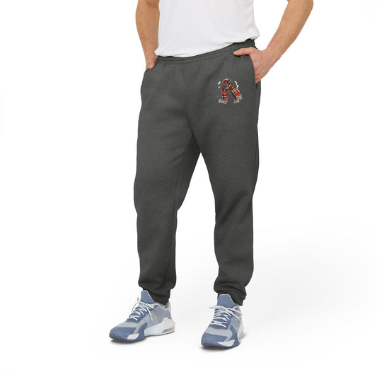 Comfortable Unisex Fleece Joggers - Ideal for Active Lifestyle - Classic British Plaid Scarf Design
