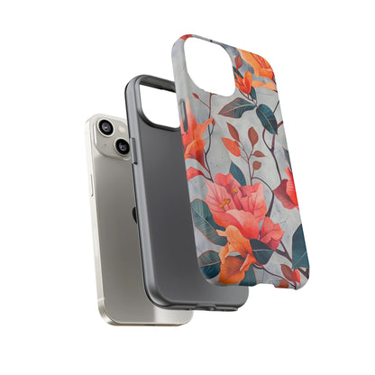 Floral Phone Case, Tough Cases, Flower Power, Gift for Her, Decorative Phone Cover, Trendy Accessories, Everyday Style