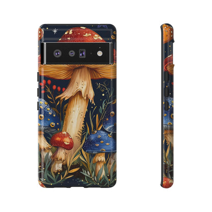 Colorful Mushroom Phone Case, Tough Cases with Nature Design, Gift for Nature Lovers, Artistic Phone Protector, Gift for Her