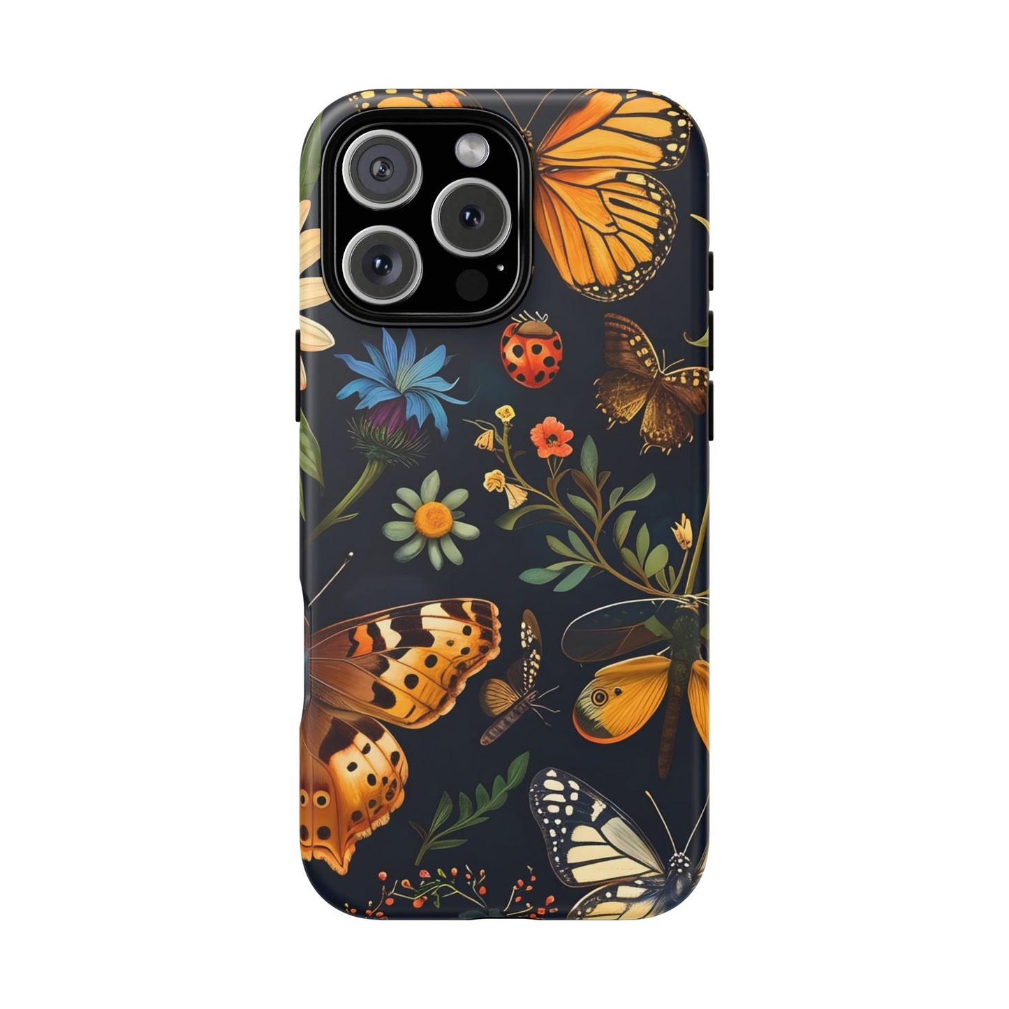 Nature-Inspired Phone Case | Floral Butterfly Design, Tough Phone Cover, Gift for Nature Lovers, Cute Butterfly Case, Home Decor