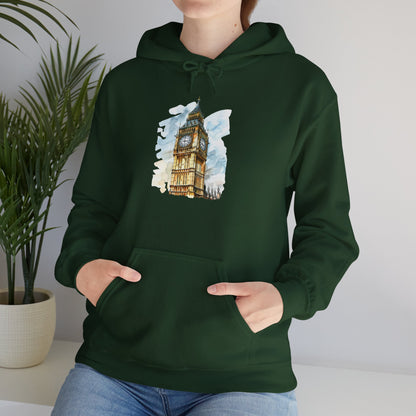 Unisex Heavy Blend™ Hooded Sweatshirt - Timeless Icon - The UK’s Famous Clock Tower