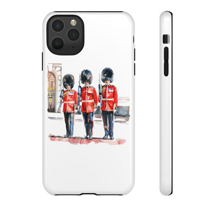 Phone Case with Royal Guard Design, Unique Cell Cover, London Souvenir, Tough Phone Case, Gift for Travelers, Stylish Street Photography