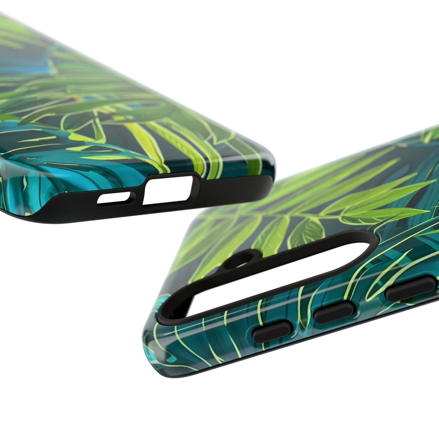 Tropical Phone Case - Durable Green Leaf Design, Eco-Friendly Gift, Trendy Accessory, Nature Lover's Case, Summer Vibes