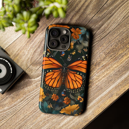 Monarch Butterfly Phone Case, Tough Cases, Nature Lover Gift, Floral Mobile Cover, Eco-Friendly Phone Accessory, Butterfly Design