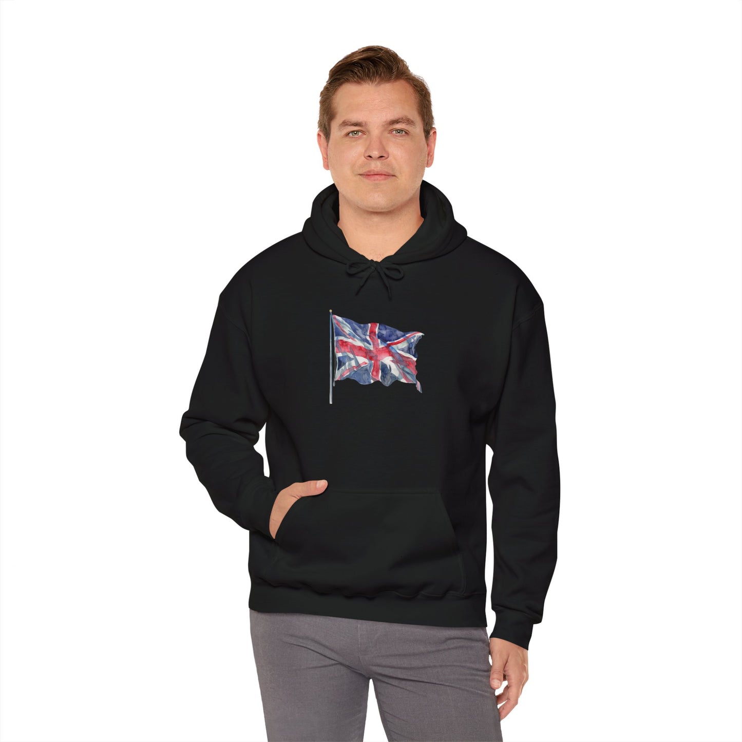 Unisex Heavy Blend™ Hooded Sweatshirt - Union Jack Pride: UK Flag Design