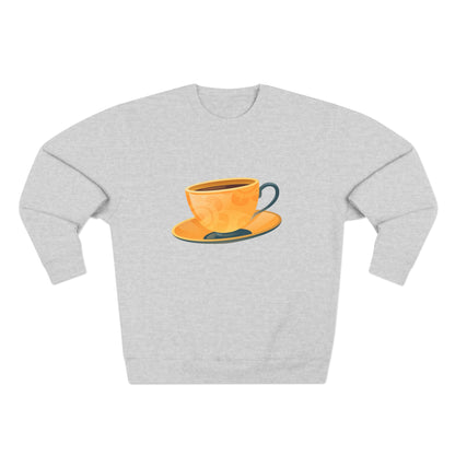 Unisex Crewneck Sweatshirt - Elegant British Tea Cup Classic Tea Time Style