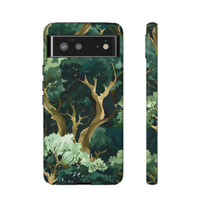 Forest Green Phone Case, Nature-Inspired Tough Cases, Eco-Friendly Gift, Outdoor Lover Accessory, Unique Phone Cover