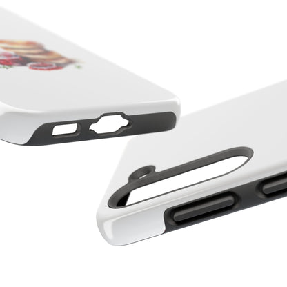 Artistic Bagel & Jam Phone Case - Tough, Durable Design for Food Lovers
