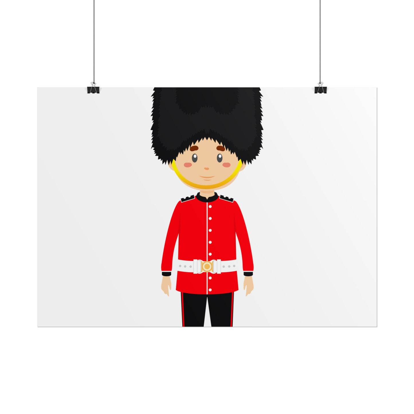 Adorable British Soldier Rolled Posters, Kids Room Decor, Unique Gift, Nursery Art, Educational Wall Art