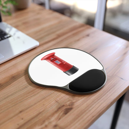 Red Post Box Mouse Pad with Wrist Rest, Ergonomic Desk Accessory, Office Gifts, Computer Accessories, Unique Home Office Decor