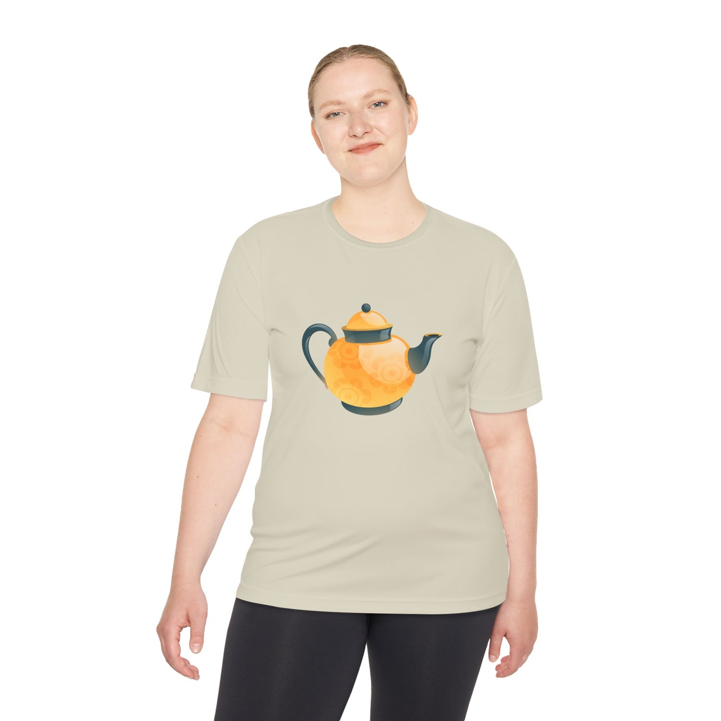 Unisex Moisture Wicking Tee - Vintage British Tea Kettle Art Print