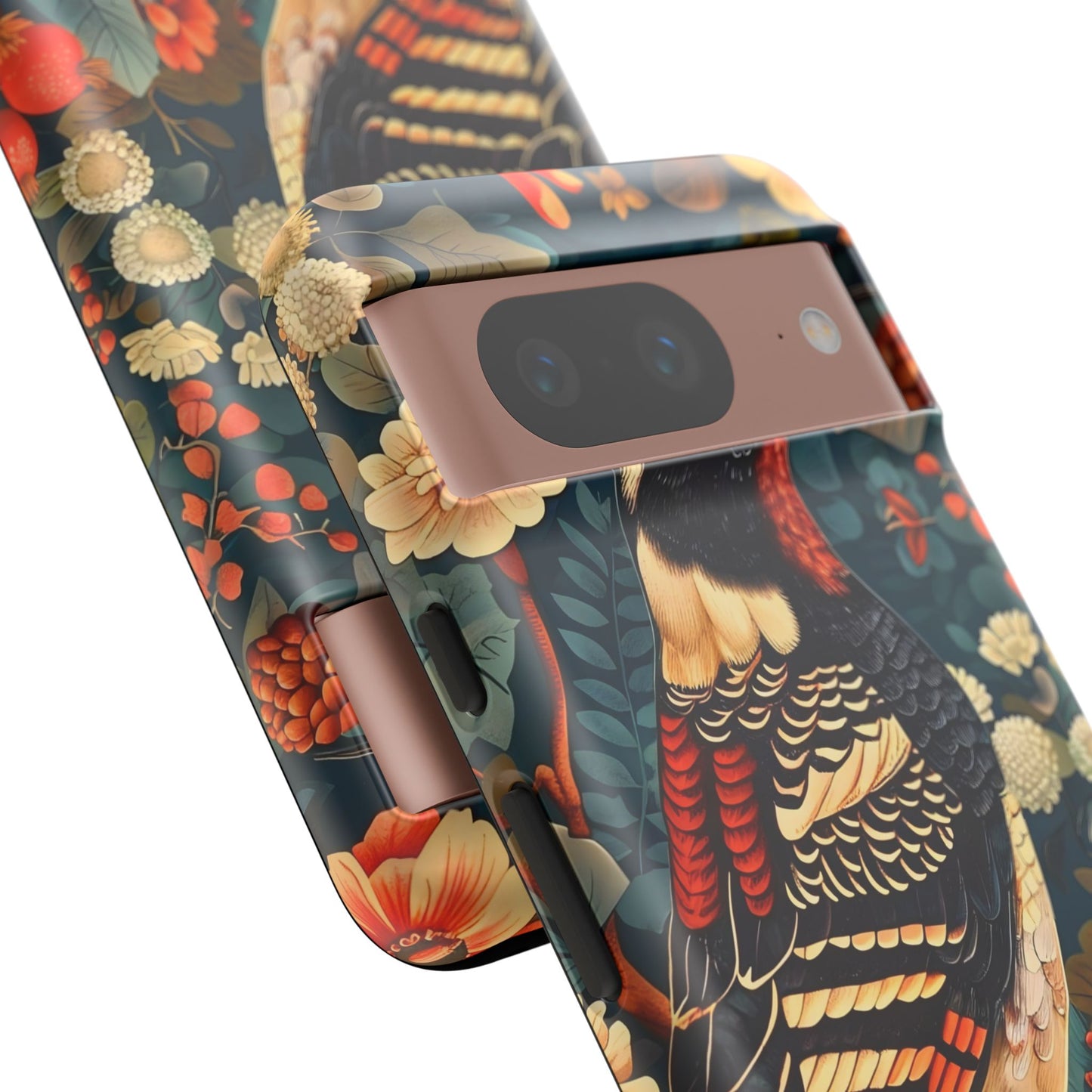 Nature-Inspired Phone Case with Floral Art, Tough Phone Cover, Protective Case, Gift for Nature Lovers, Unique Phone Accessory