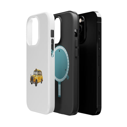 New York Taxi Magnetic Phone Case, Cute Gift for NYC Lovers, Travel Accessories, Unique Phone Cover, Durable Tough Case