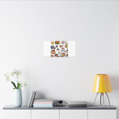Breakfast Feast Canvas Print, Food Art, Kitchen Decor, Gifting for Food Lovers, Brunch Vibes, Wall Art