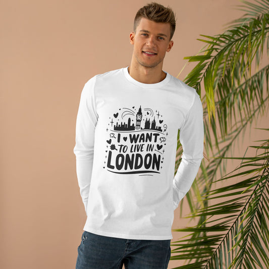 Men’s Base Longsleeve Tee - I want to live in London