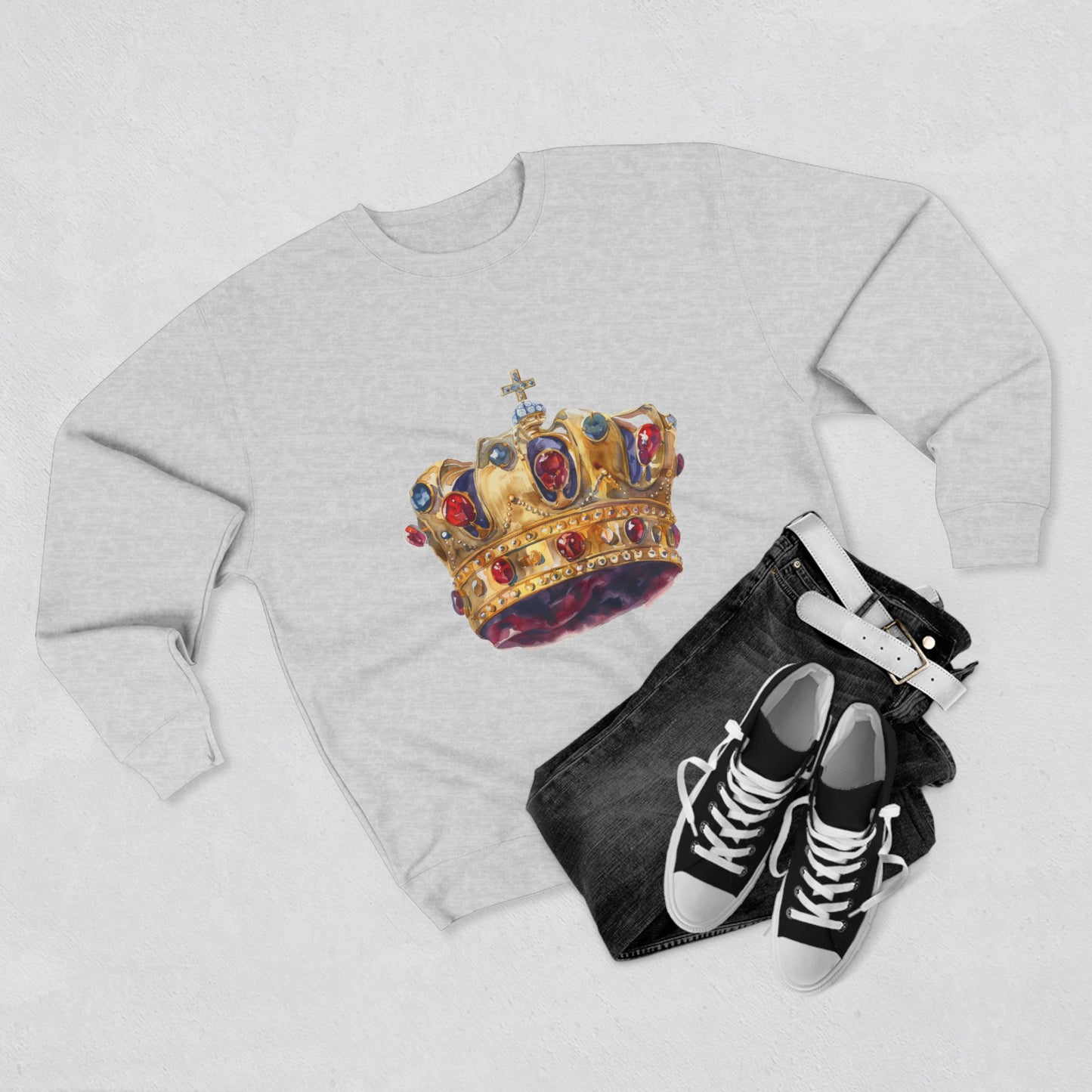 Unisex Crewneck Sweatshirt - Classy British Royal Crown