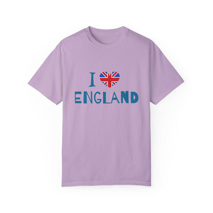 I love England Cozy Unisex Garment-Dyed T-shirt