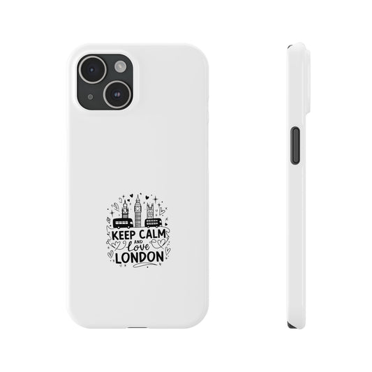 Slim Phone Cases with London Design - Keep Calm, Travel Gift, City Lover Accessory, Home Decor, Urban Style