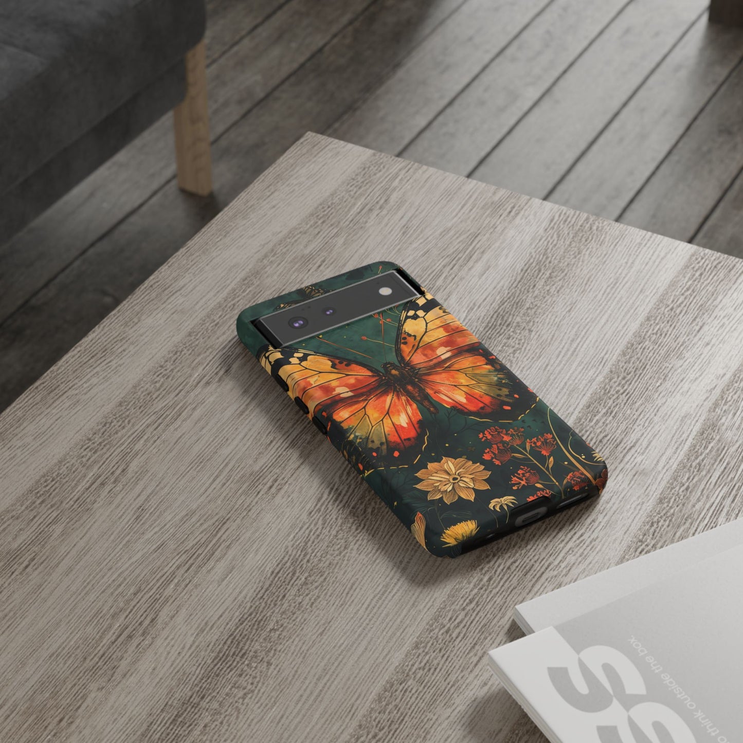 Butterfly Phone Case – Tough Cases for Nature Lovers, Floral Design, Butterfly Art, Unique Gift, Eco-Friendly Protection