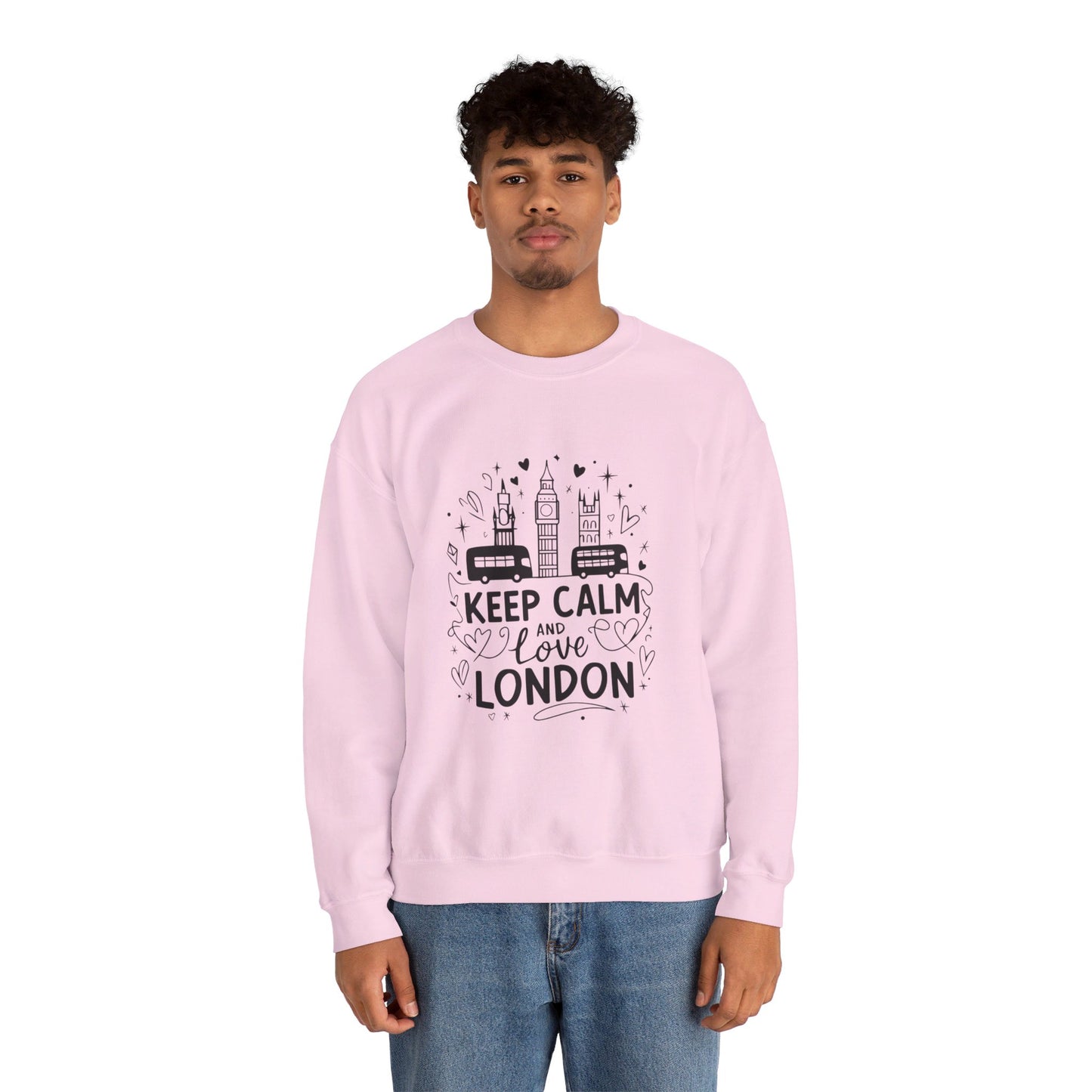 Unisex Heavy Blend™ Crewneck Sweatshirt Trendy - Keep Calm and love London