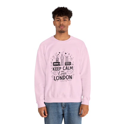 Unisex Heavy Blend™ Crewneck Sweatshirt Trendy - Keep Calm and love London