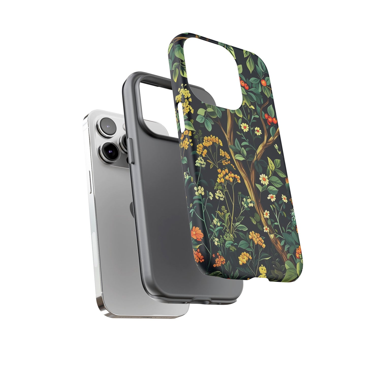 Floral iPhone Case, Nature Inspired Tough Case, Botanical Phone Cover, Eco-Friendly Gift, Unique Floral Design
