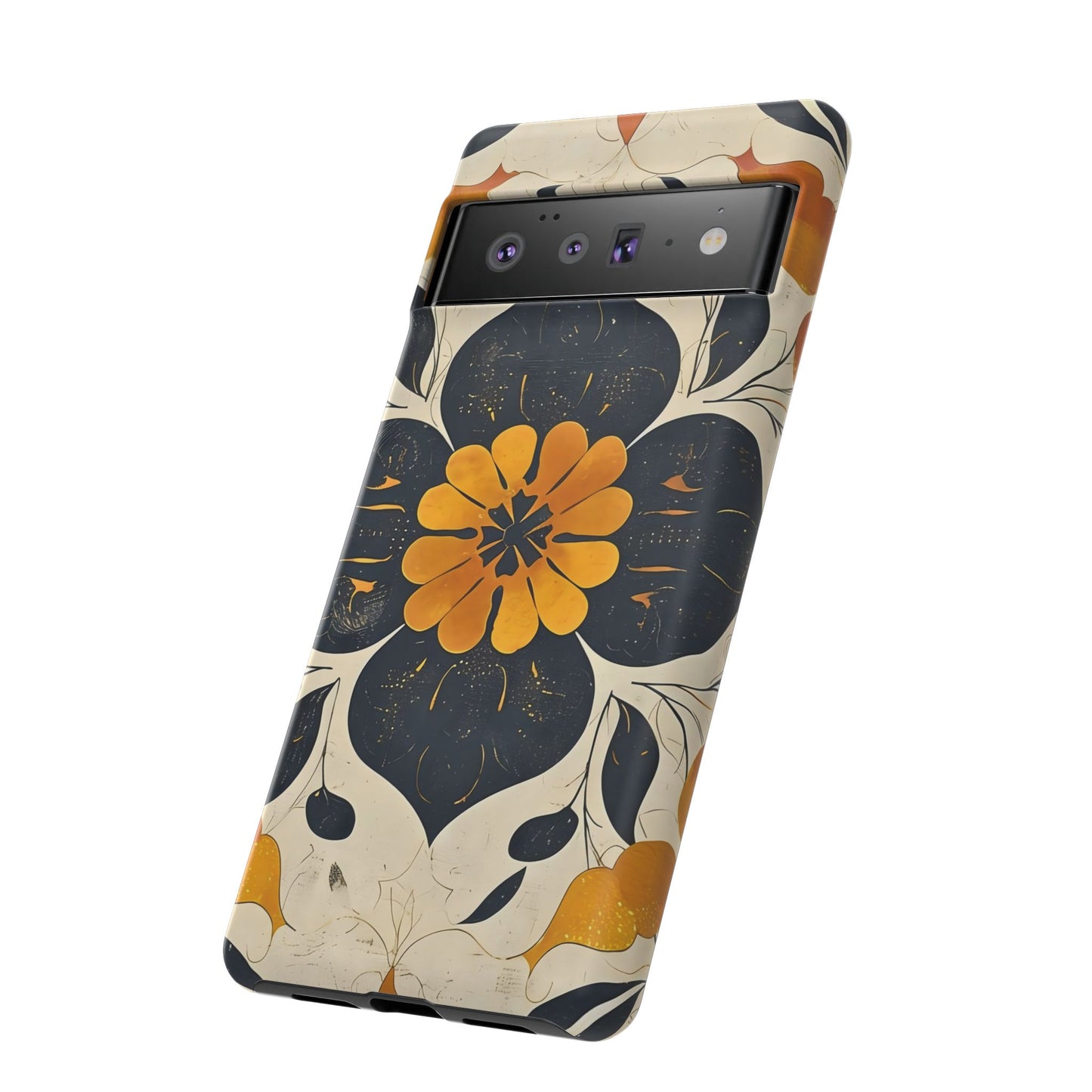 Floral Phone Case - Tough Cases, Botanical iPhone Cover, Vintage Flower Design, Durable Smartphone Protection, Unique Gift Idea