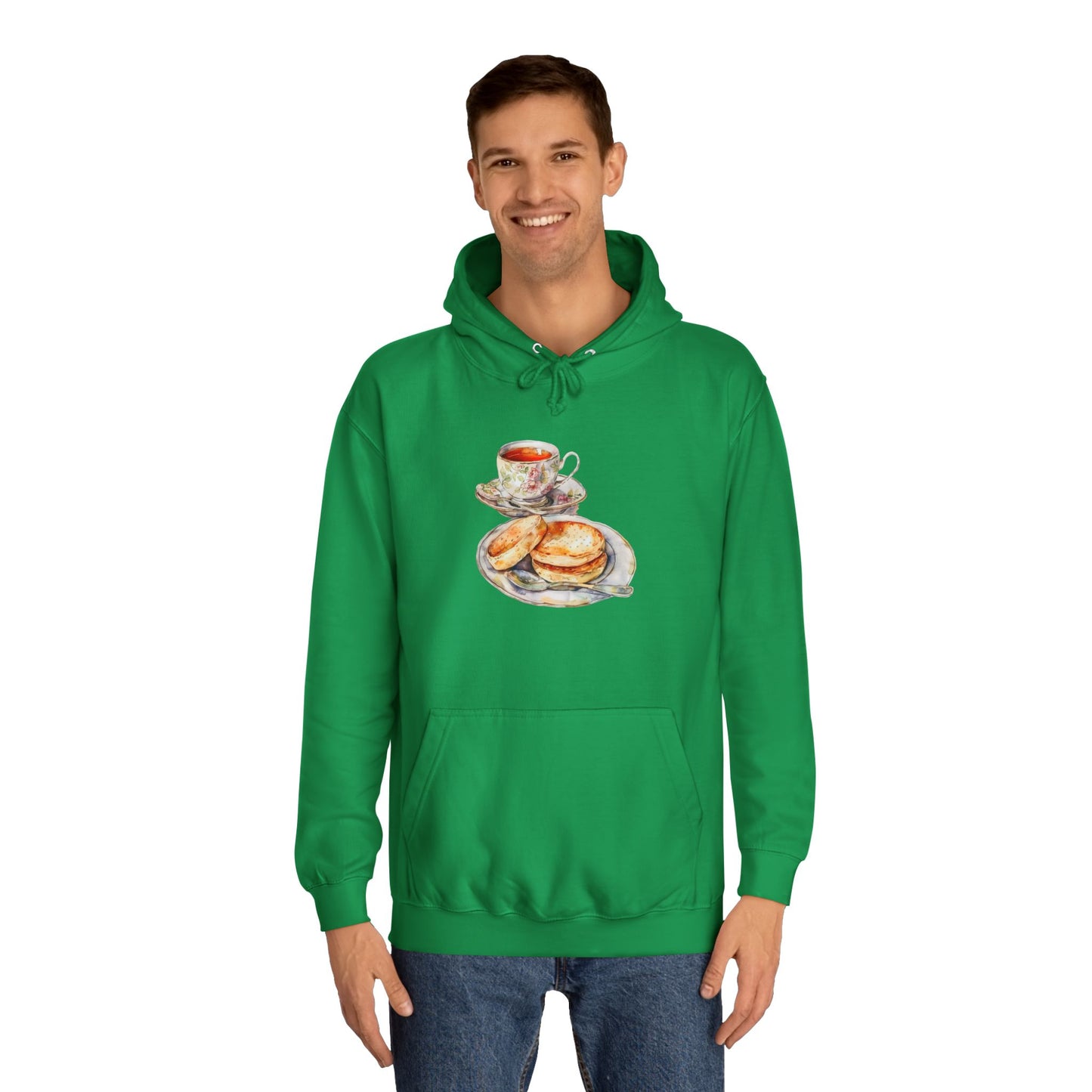 Unisex College Hoodie - British Delightful Food