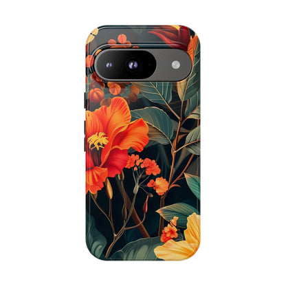 Tough Floral Phone Case | Tropical Vibe, Gift for Nature Lovers, Summer Beach Accessory, Floral Pattern, Trendy Phone Accessories