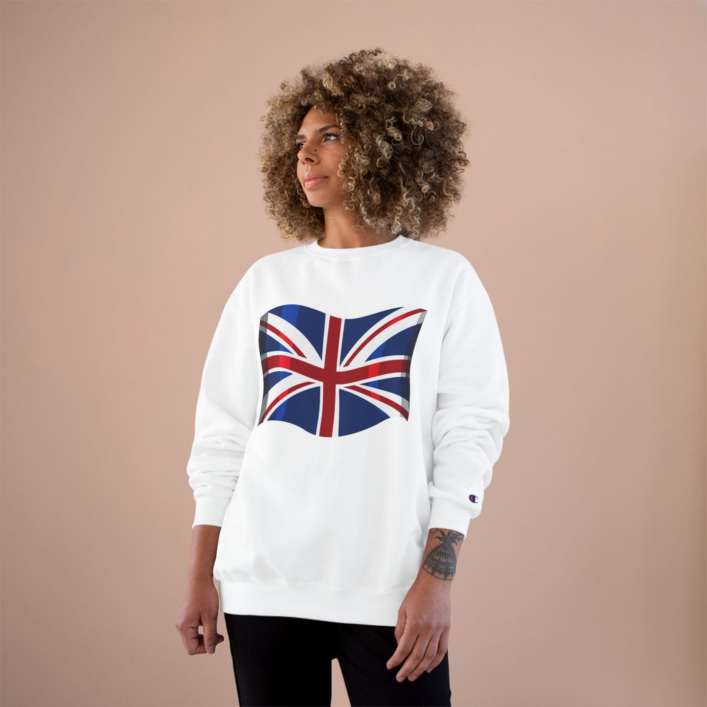 Champion Sweatshirt - Classic UK Flag Design - Union Jack Symbol