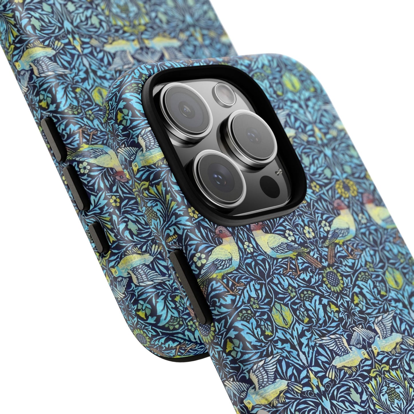 Bird and Floral Pattern Phone Case, Tough Cases, Gift for Nature Lovers, Eco-friendly, Custom Phone Accessories, All-Occasion