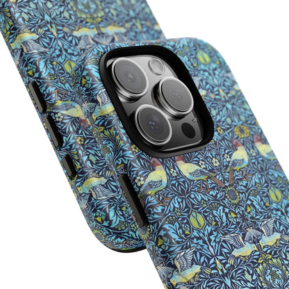 Bird and Floral Pattern Phone Case, Tough Cases, Gift for Nature Lovers, Eco-friendly, Custom Phone Accessories, All-Occasion