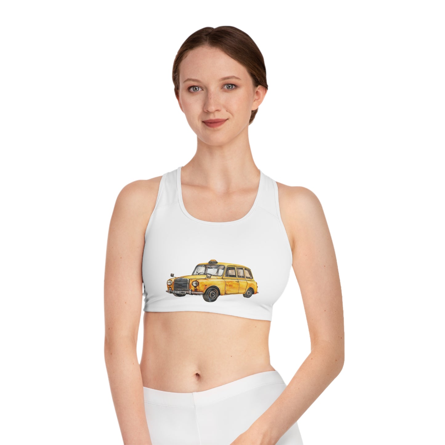 Sports Bra - Perfect for Fitness Enthusiasts and City Lovers - British Vintage Car - Classic Elegance and Timeless Style