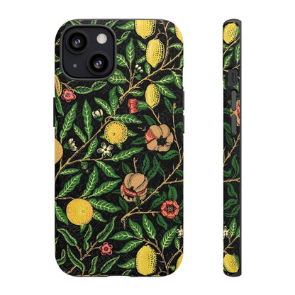 Tough Cases Phone Case, Floral Phone Cover, Tough Phone Protection, Gift for Plant Lovers, Black Background, Eco-Friendly Design