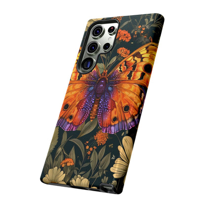 Butterfly Phone Case, Tough Cases for Nature Lovers, Vibrant Floral Design, Gift for Her, Cute Phone Accessories, Butterfly Artwork