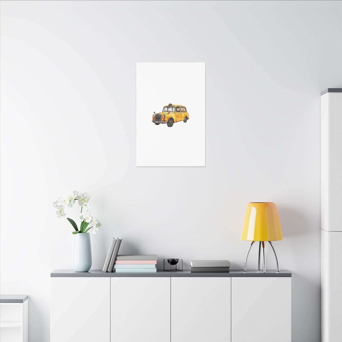Vintage Taxi Matte Canvas, Stretched, 0.75" (Multi-Size)