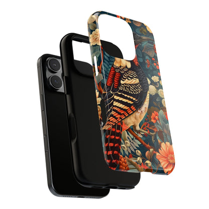 Nature-Inspired Phone Case with Floral Art, Tough Phone Cover, Protective Case, Gift for Nature Lovers, Unique Phone Accessory