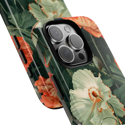 Floral Phone Case - Tough Cases, Botanical Design, Gift for Friends, Trendy Mobile Cover, Personalized Phone Accessory