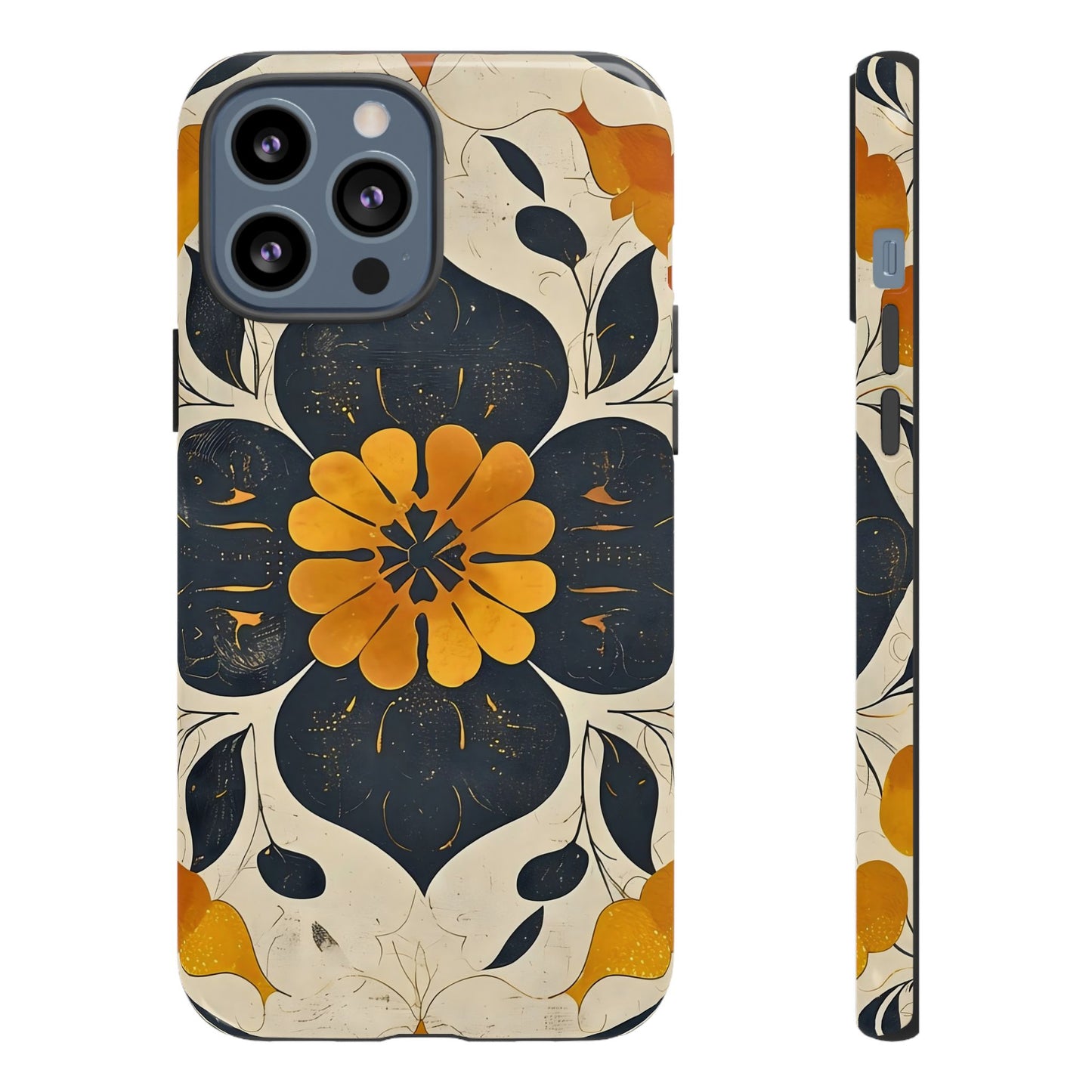 Floral Phone Case - Tough Cases, Botanical iPhone Cover, Vintage Flower Design, Durable Smartphone Protection, Unique Gift Idea