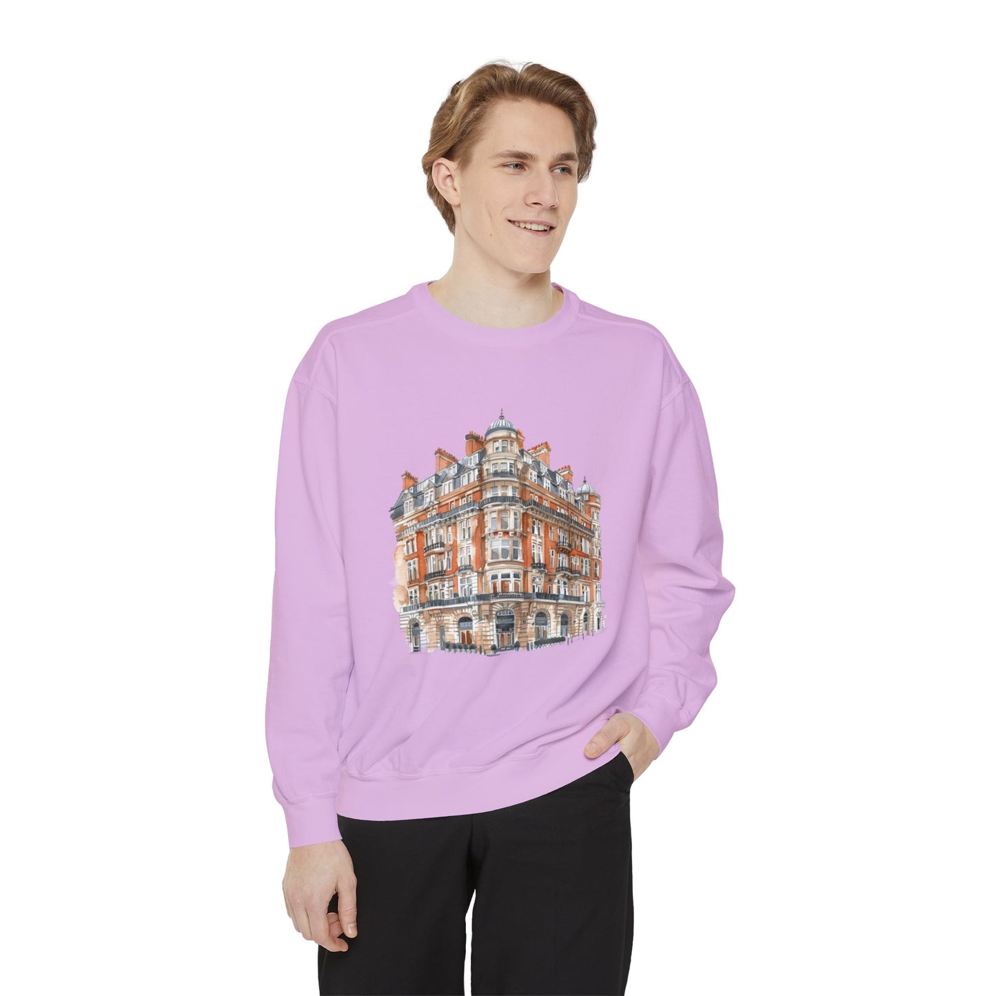 Unisex Garment-Dyed Sweatshirt - British Historic Building